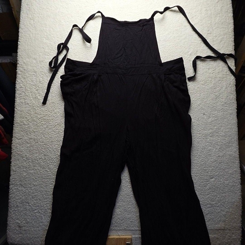 Torrid Overalls Womens Plus Size Black Square Neck Tie Strap 28 Inseam